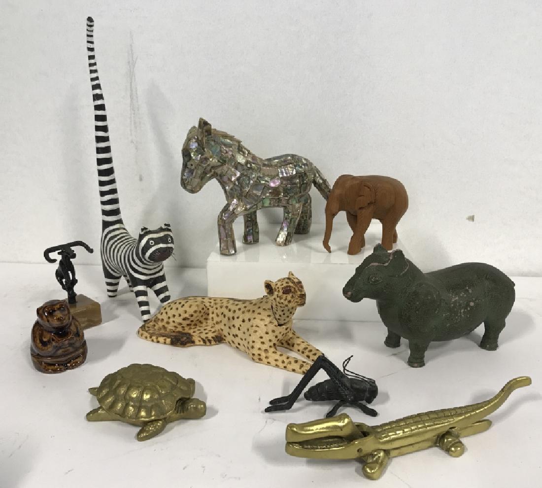 Lot 10 Vintage Animal Figures Brass & Other (1 of 9)