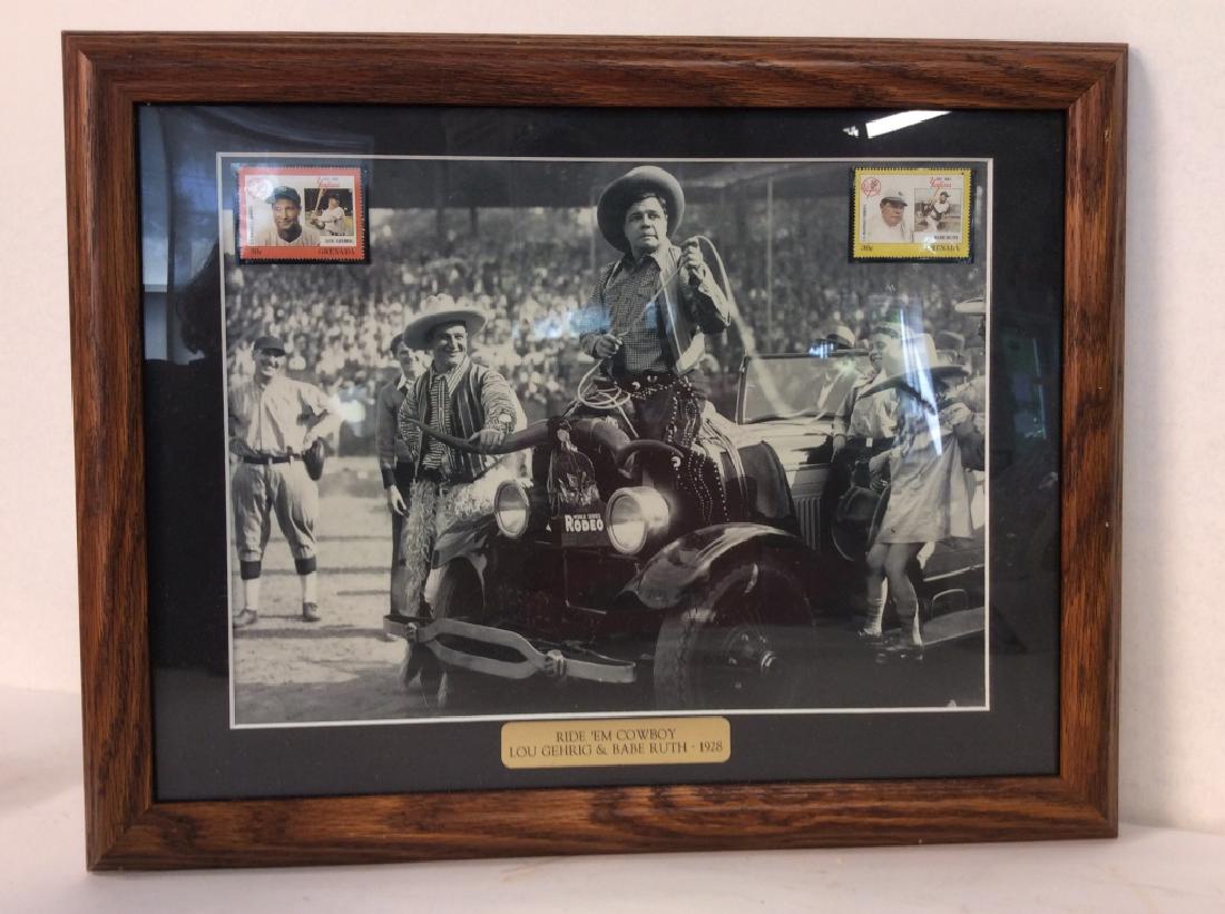 Lou Gehrig & Babe Ruth Collctible Stamps Art (1 of 8)