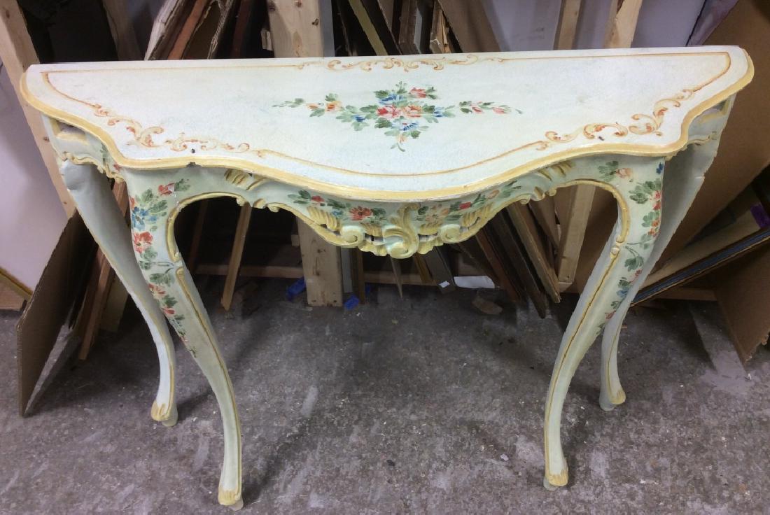 Shabby Chic Painted Wooden Console Table (1 of 8)