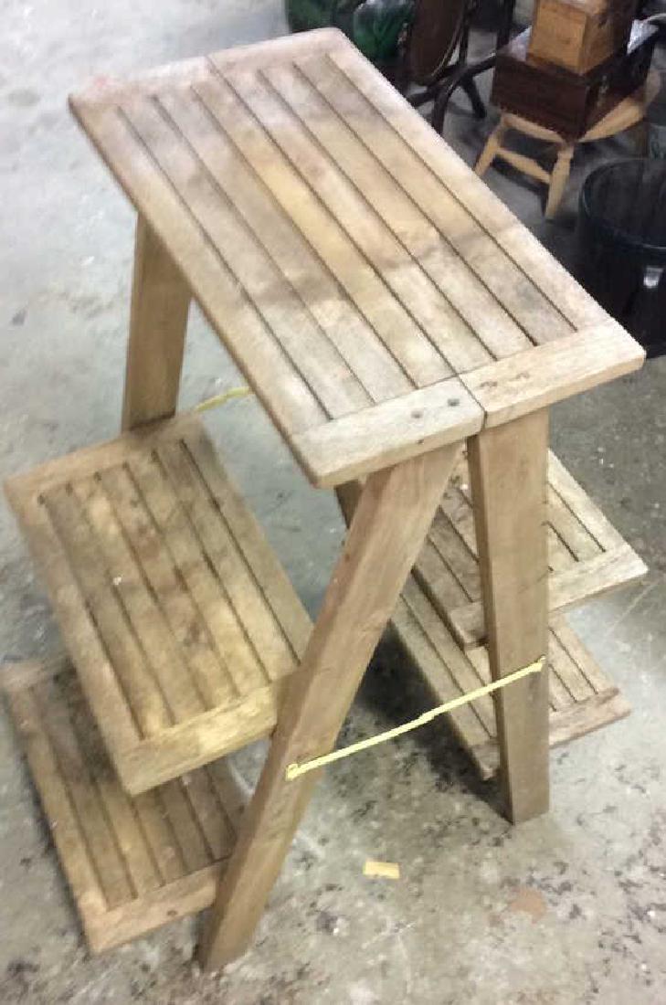 Multi-Tiered Folding Wooden Plant Stand (1 of 8)