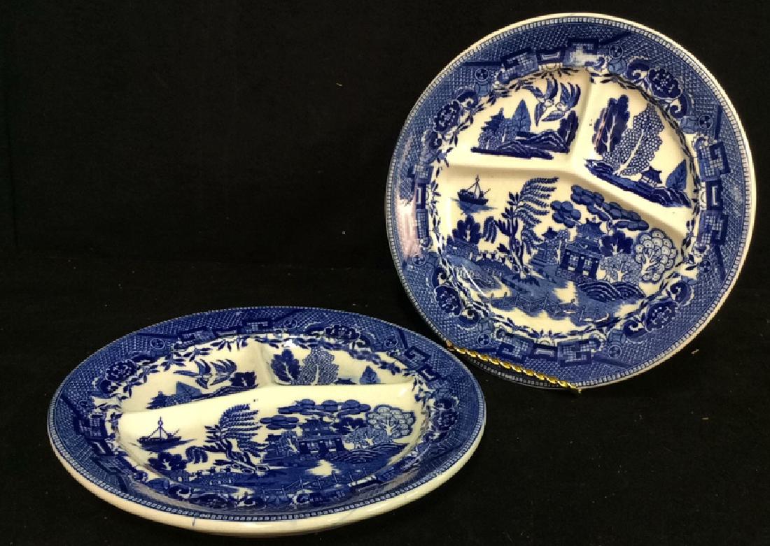 Pair Japanese Stoneware Pottery Plates (1 of 6)