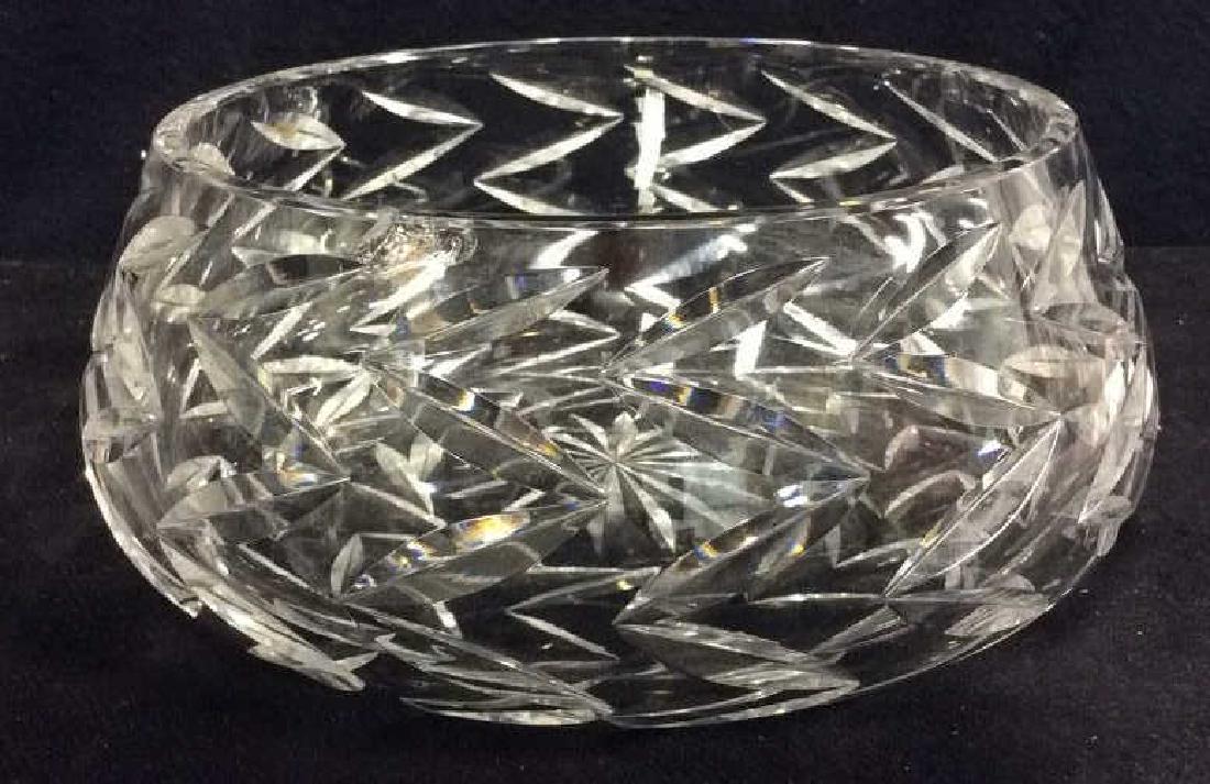 Heavy Cut Style Crystal Bowl Vessel (1 of 6)
