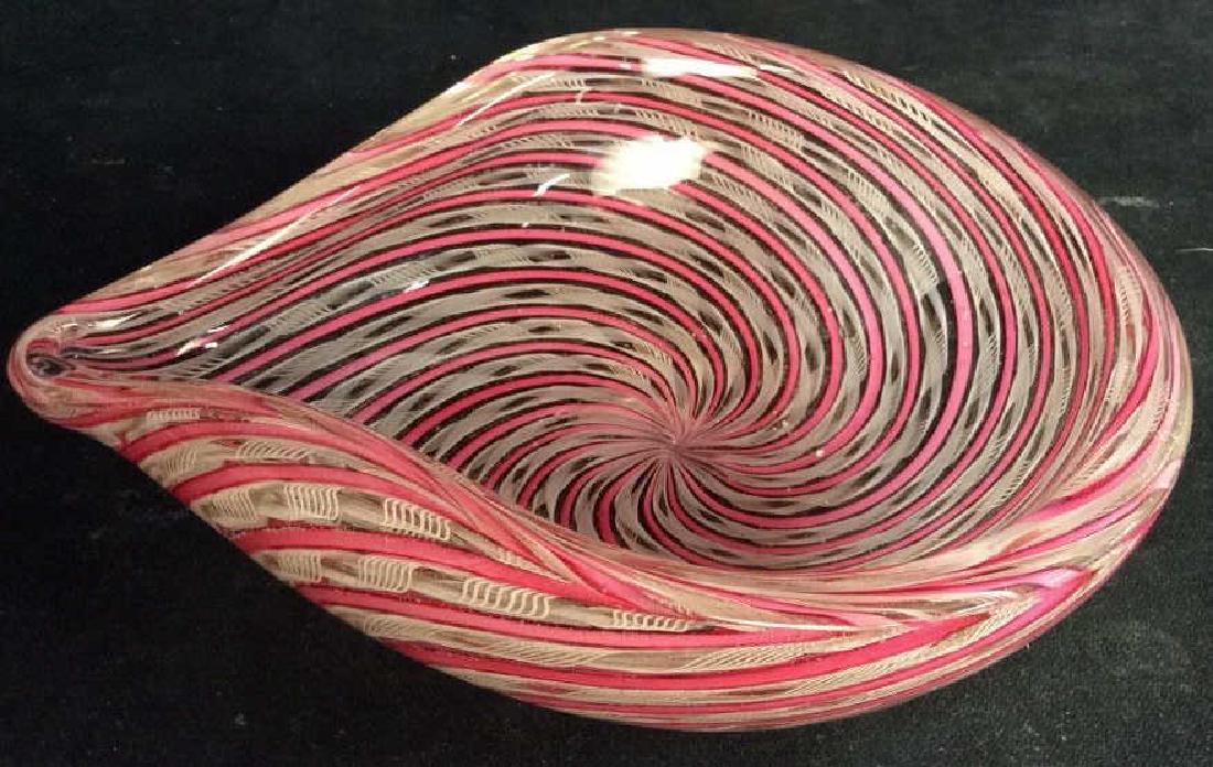 Pink Swirl Art Glass Bowl (1 of 12)