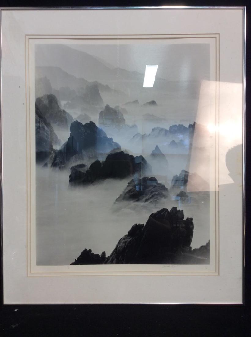 Signed Black & White Photographic Beach Rock Print (1 of 8)