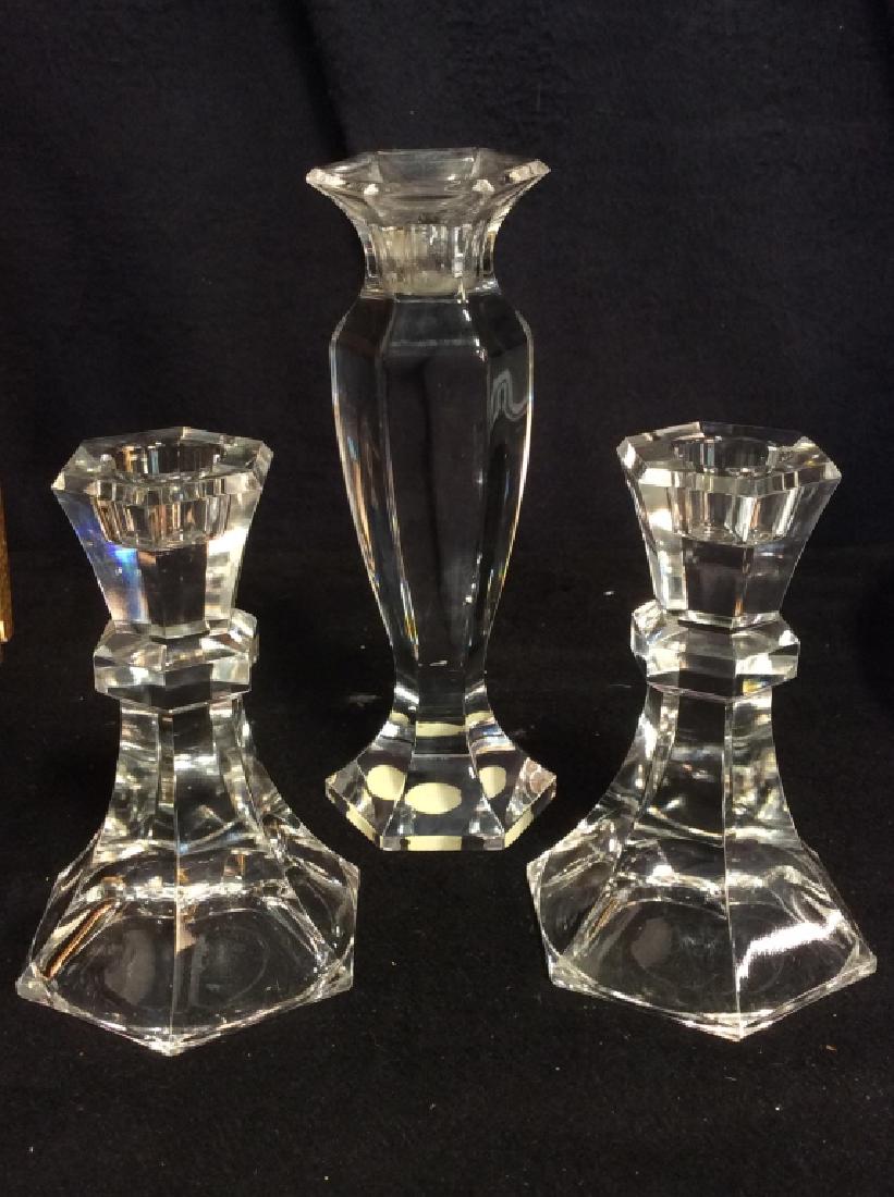 Set 3 Lead Crystal Candlestick Holders (1 of 8)