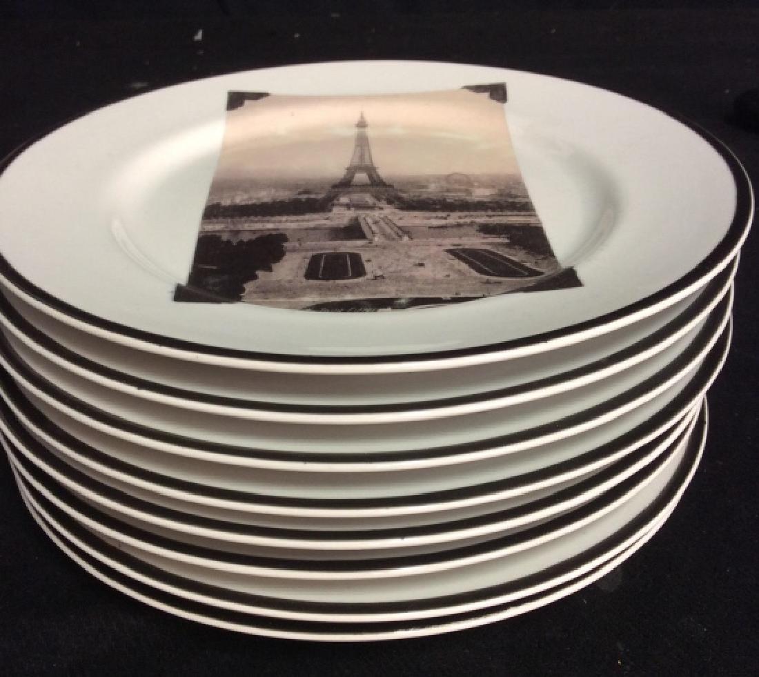 Set 8 ROSANNA Eiffel Tower Plates (1 of 8)