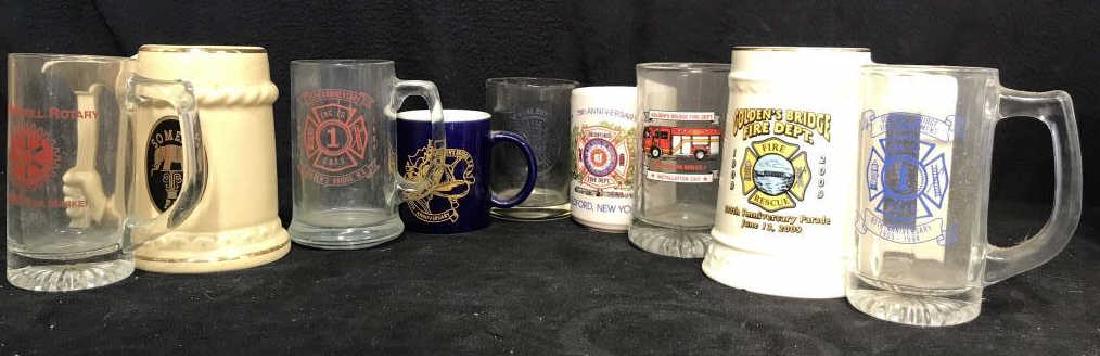 Lot 9 Assorted Fire Dept Mugs (1 of 10)
