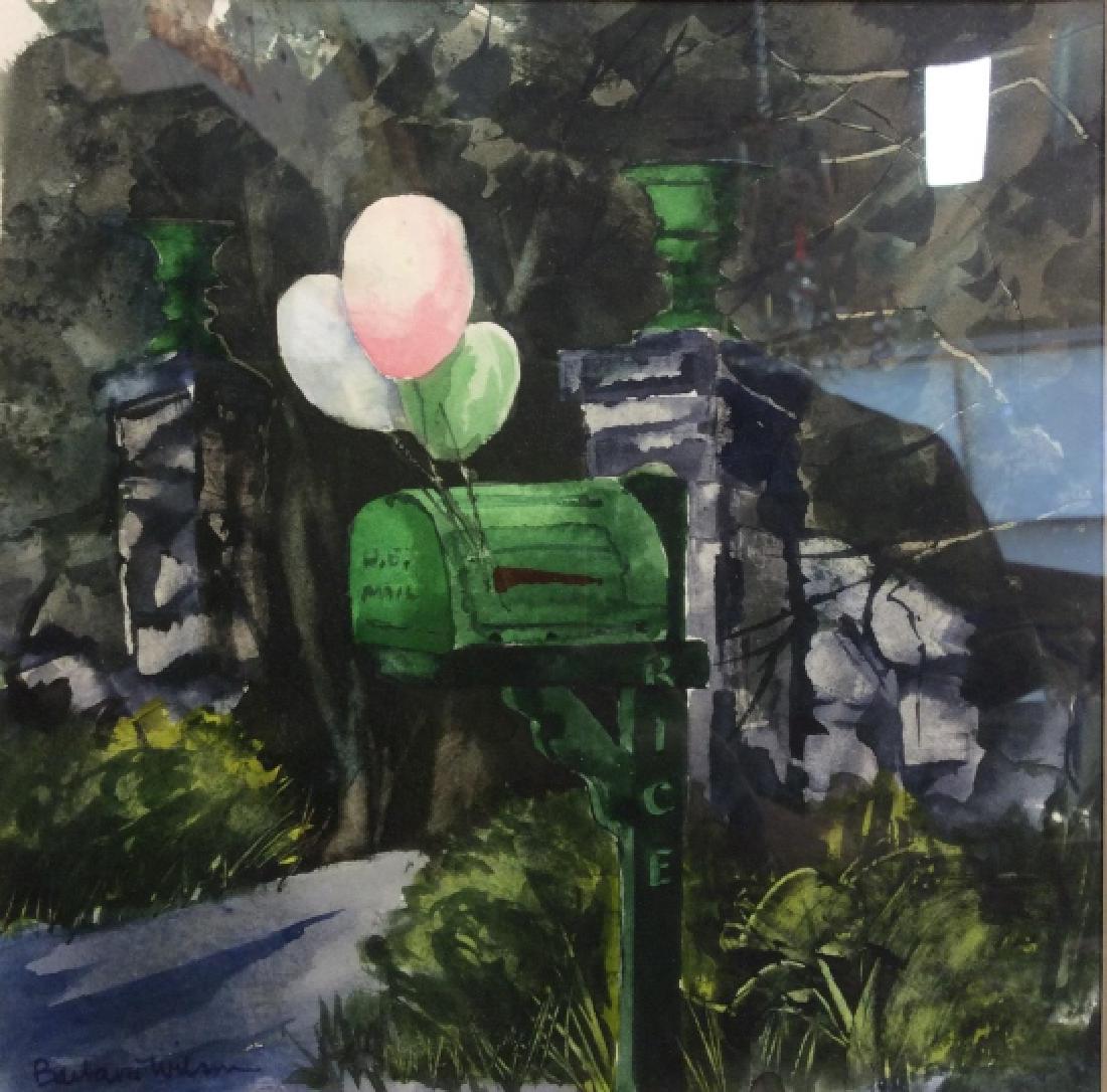 Signed Watercolor Mailbox Painting (1 of 8)