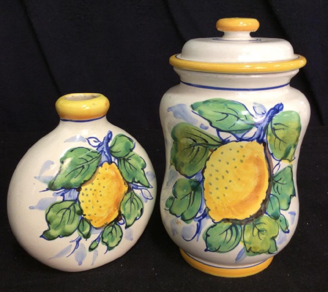 Pair Italian Ceramic Stoneware Kitchen Accessories (1 of 7)