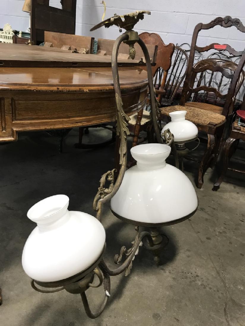 Vintage Poss Antique 3 Light Brass Chandelier (1 of 10)