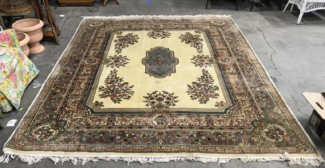 Handmade Floral Detailed Wool Pile Rug (1 of 10)
