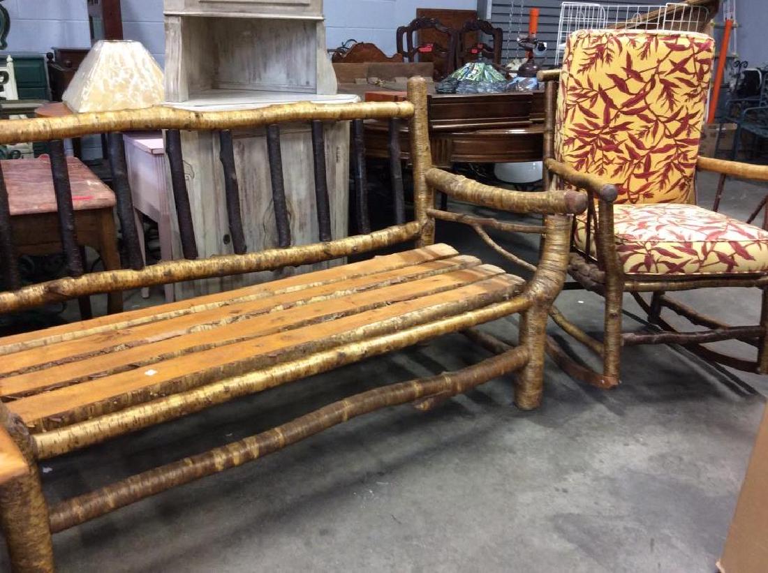 Pair Vintage Adirondack Chair and Sofa (1 of 10)