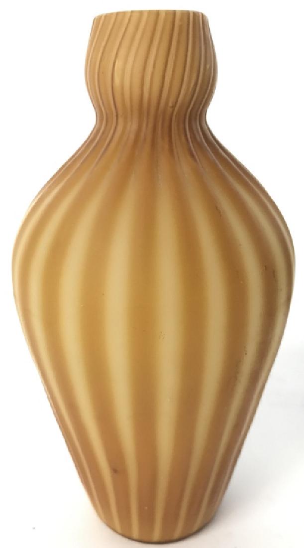 Orange Toned Art Glass Vase (1 of 8)