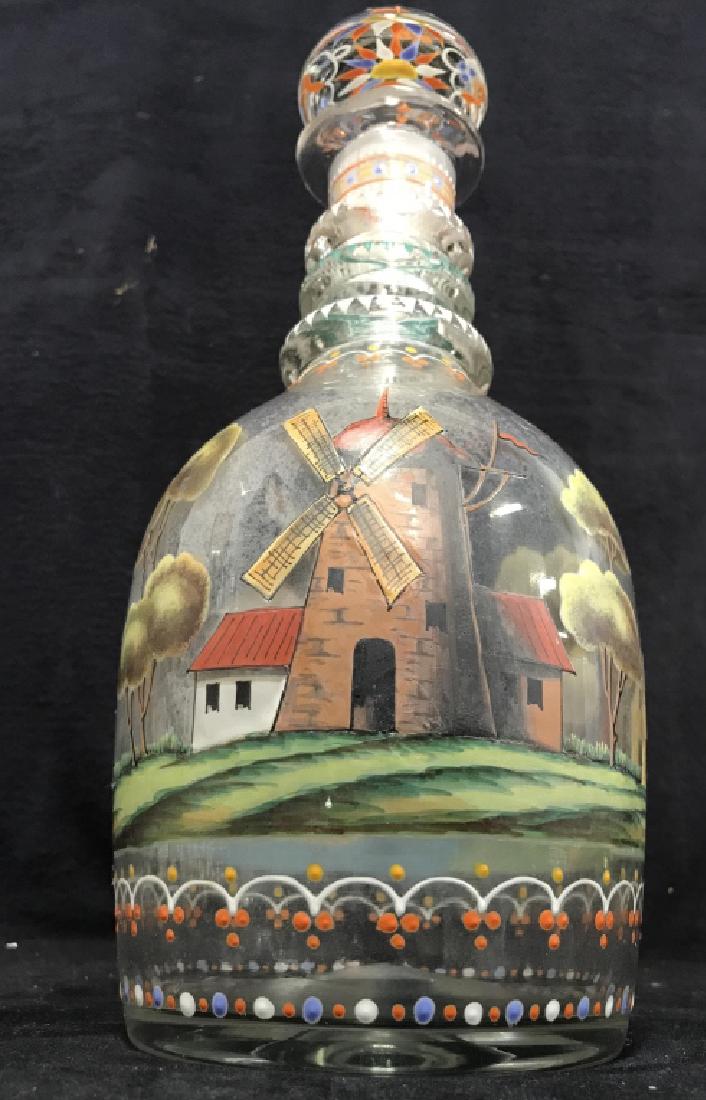 Hand Blown Hand Painted Glass Decanter (1 of 10)