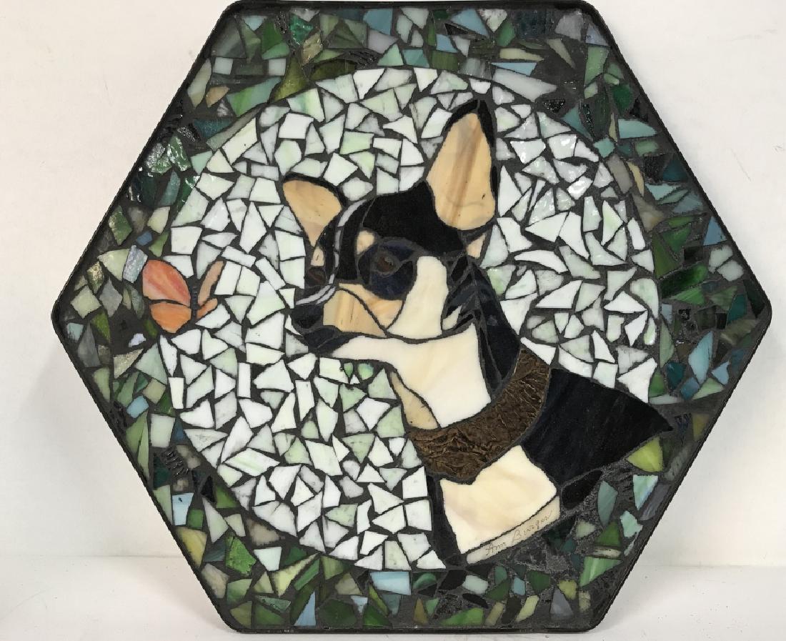 Mosaic Dog Tile Wall Decor Artwork (1 of 7)