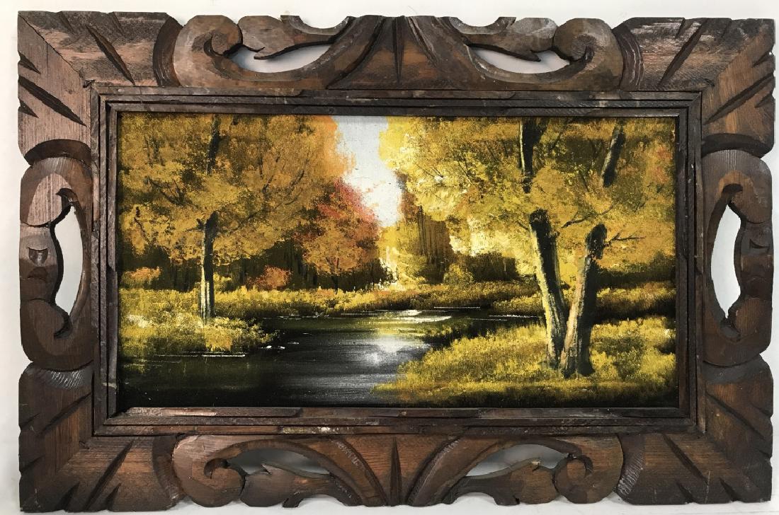 Autumn Stream Landscape On Cloth Oil Painting (1 of 10)