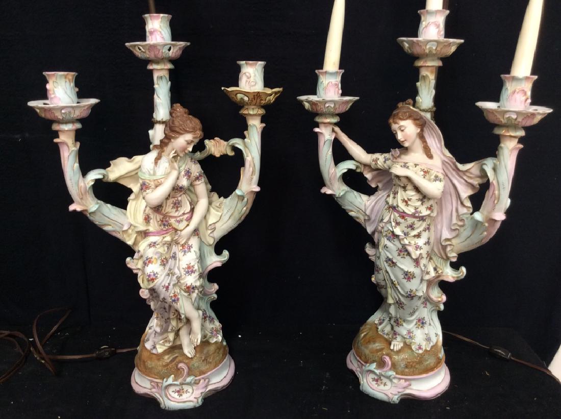 Vintage/Antique Female Form Candelabra Lamps (1 of 13)