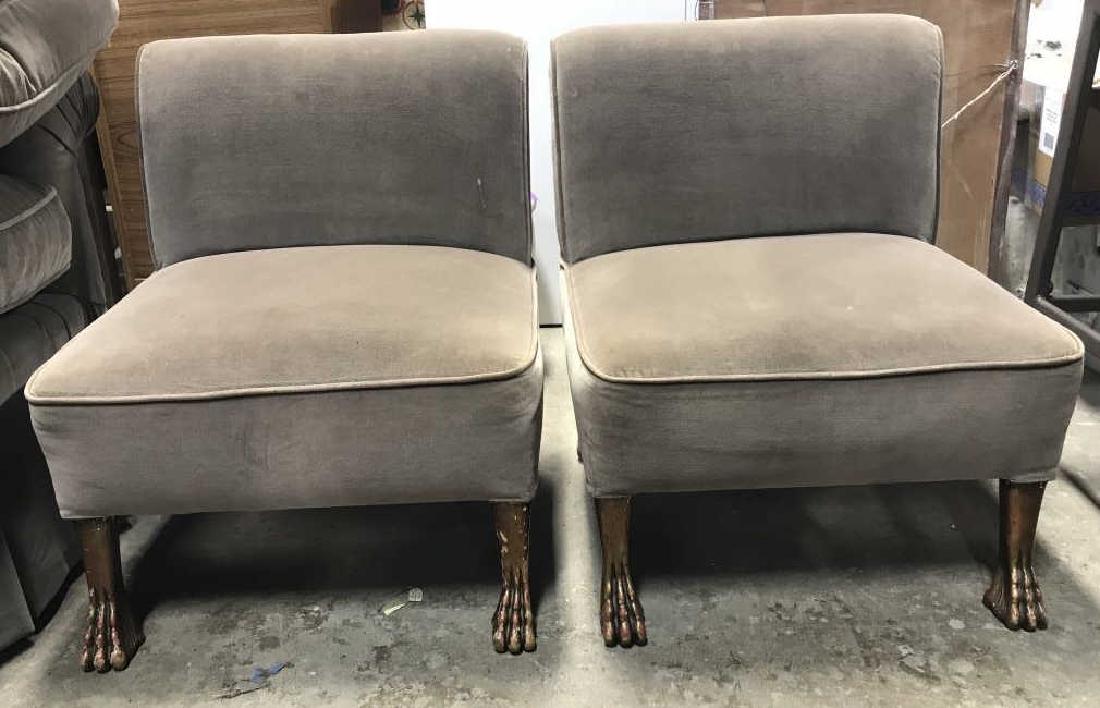 Pair Upholstered Children’s Chairs (1 of 8)