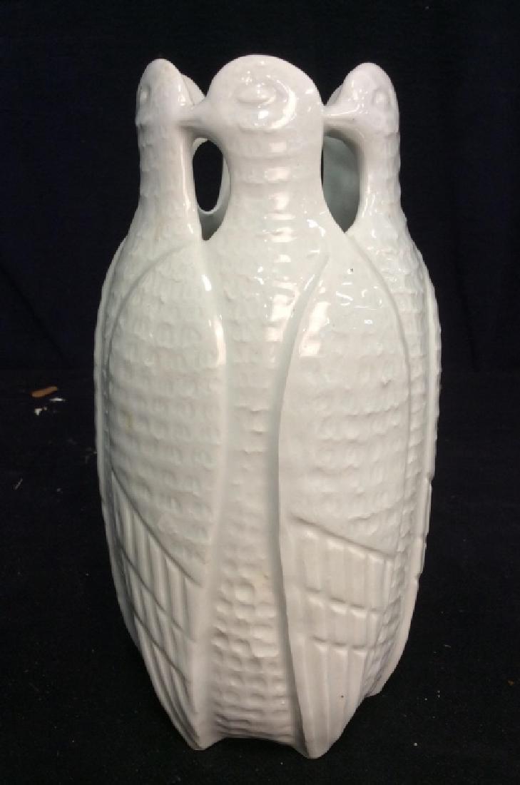 Vintage White Porcelain Bird Form Vase (1 of 6)