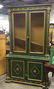 Antique Green Gold Painted Wood Cupboard - 10