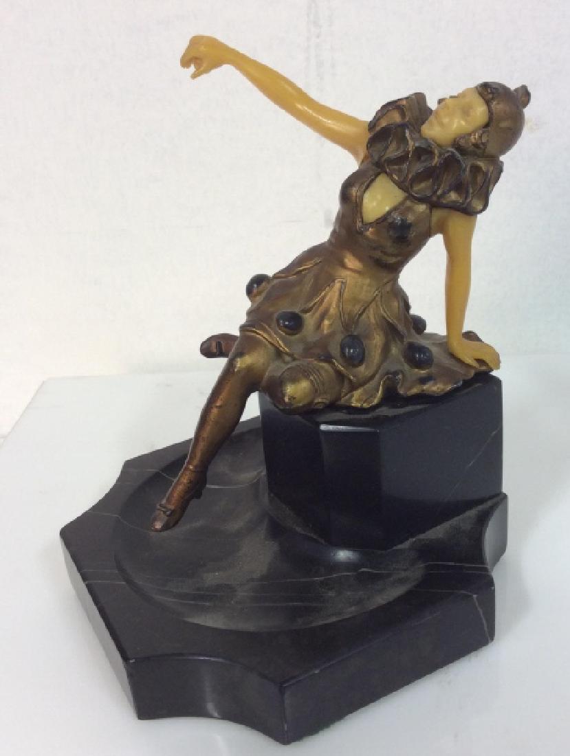 Metal Bronze Bakelite Marble Art Deco Figural (1 of 11)