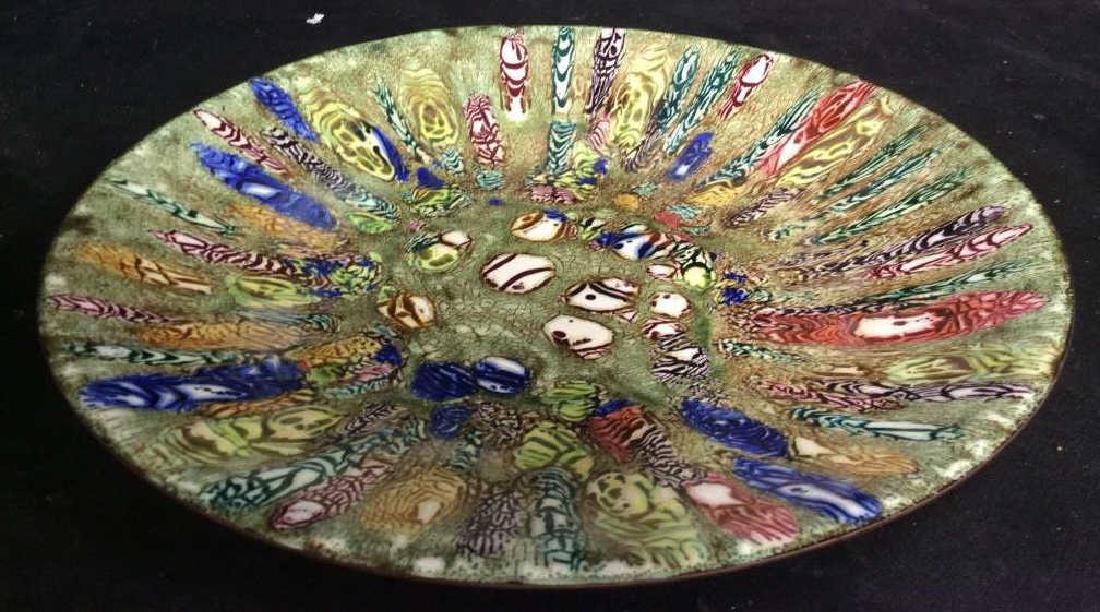 Hand Made Copper w Enamel Plate (1 of 8)