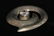 Vintage Sterling Silver W Rhinestone Brooch Pin - 3