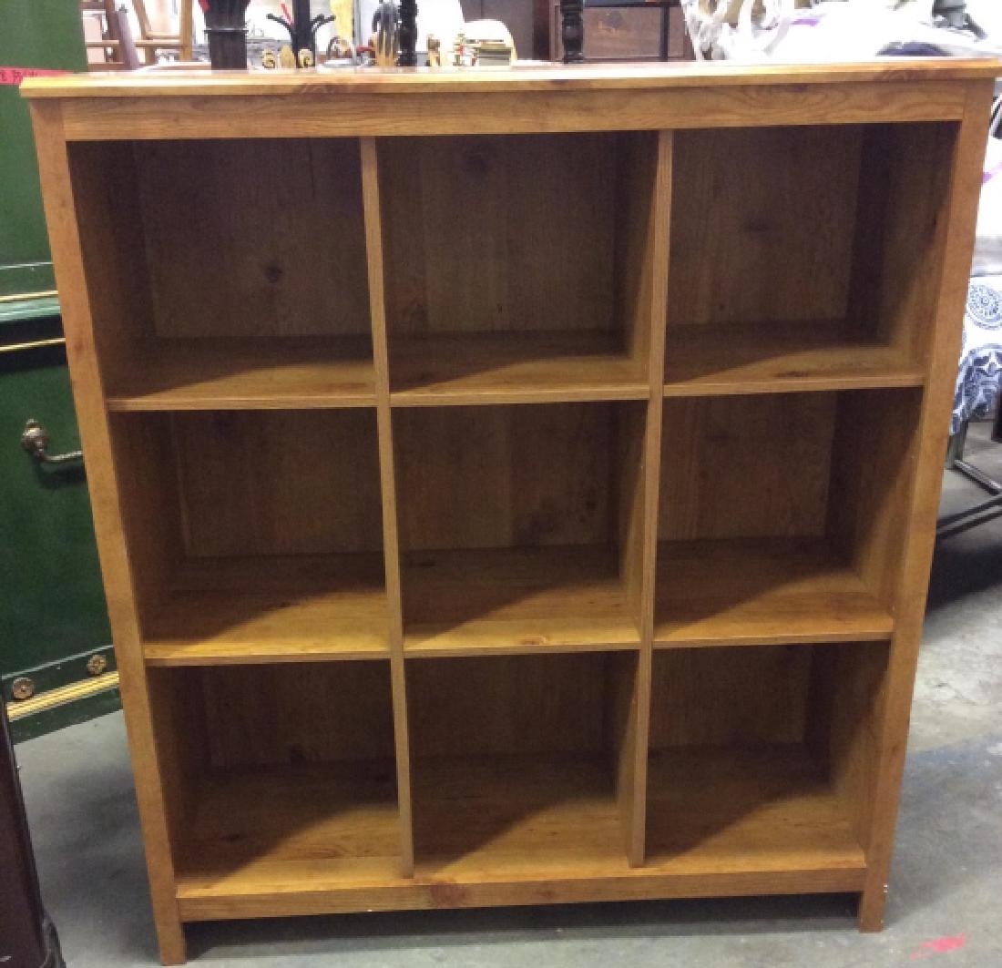 9 Space Cubby Style Wooden Bookshelf (1 of 5)