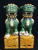 Pair Vintage/Antique Pair Asian Ceramic Foo Dogs - 2