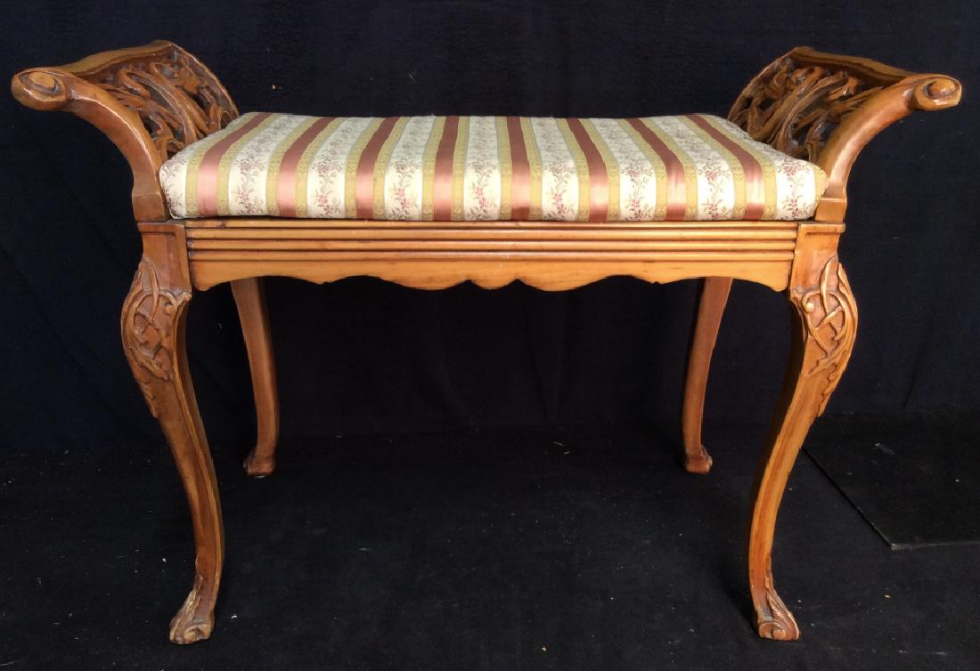 Vintage Carved Wooden Stool,Bench,Footrest (1 of 10)