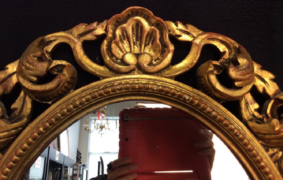 Carved Style Wooden Filigree Mirror (1 of 9)