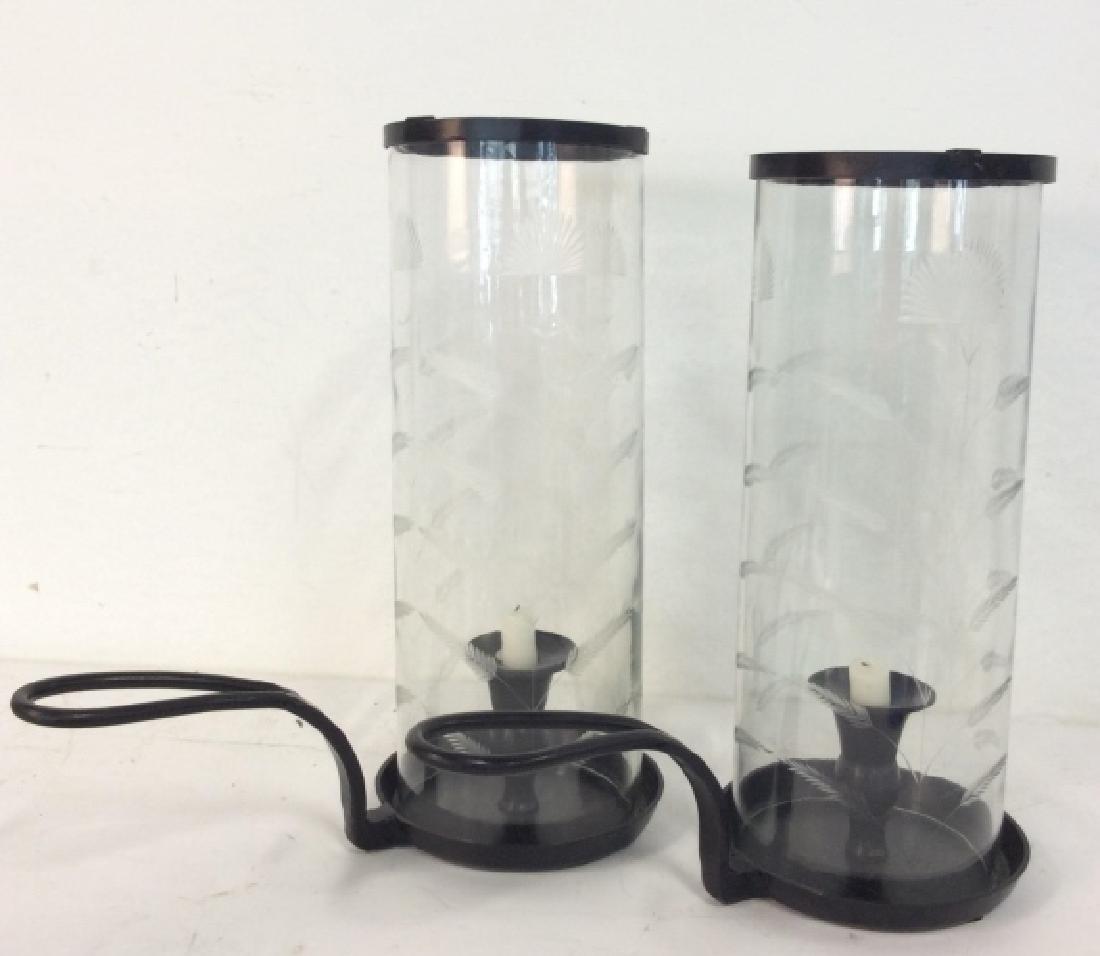 Pair Oversized Black Candlestick Holders (1 of 7)