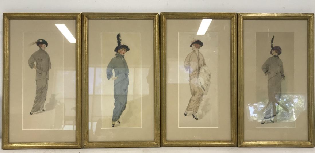 Lot 4 Assorted Framed Female Figural Artwork (1 of 10)