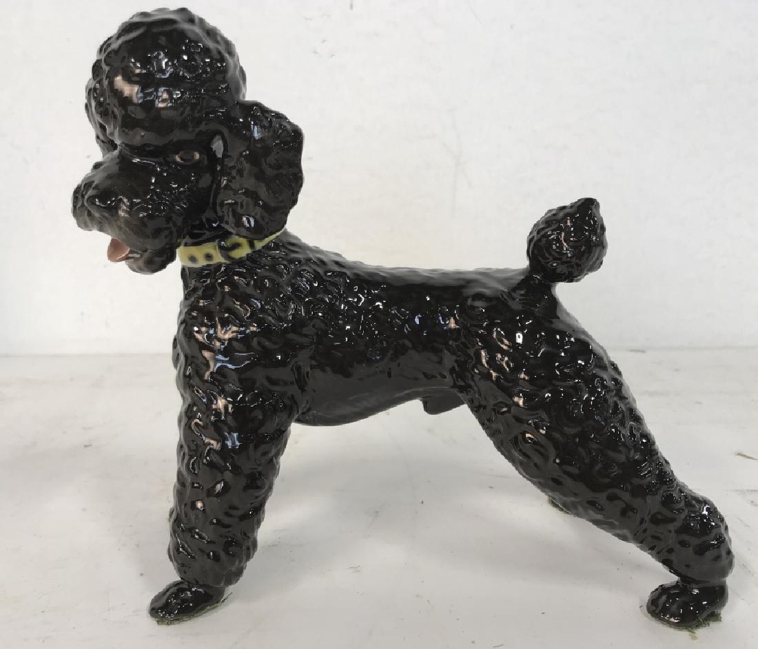 Black Toned Porcelain Poodle Figure (1 of 8)