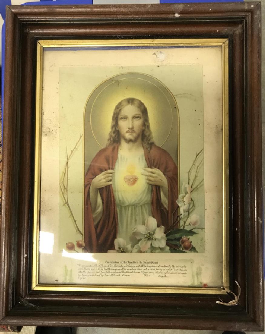 Vintage Framed Jesus Christ Art Print (1 of 4)