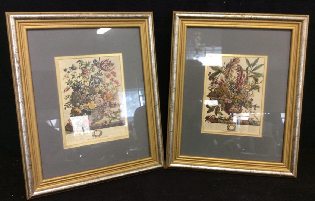 Pair Framed Floral Bouquet Artworks (1 of 12)