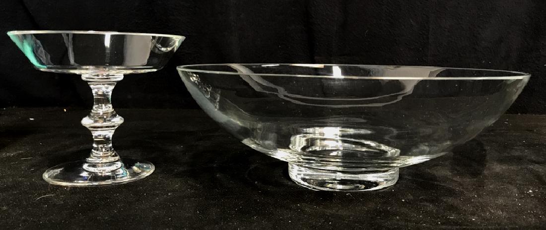 Lot 2 Poss Crystal Pedestal Dish And Glass Bowl (1 of 5)