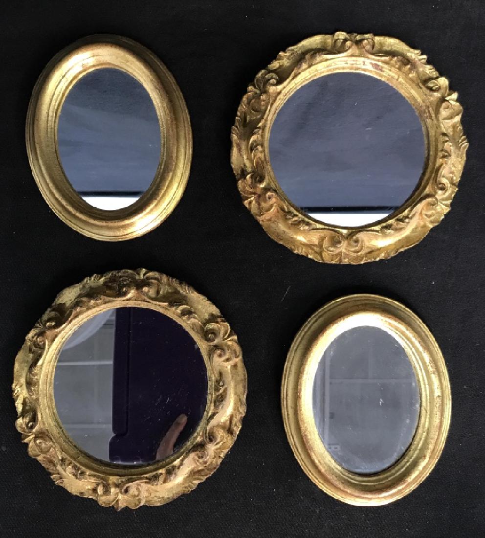 Lot 4 Vintage Italian Hand Made Mirrors (1 of 4)