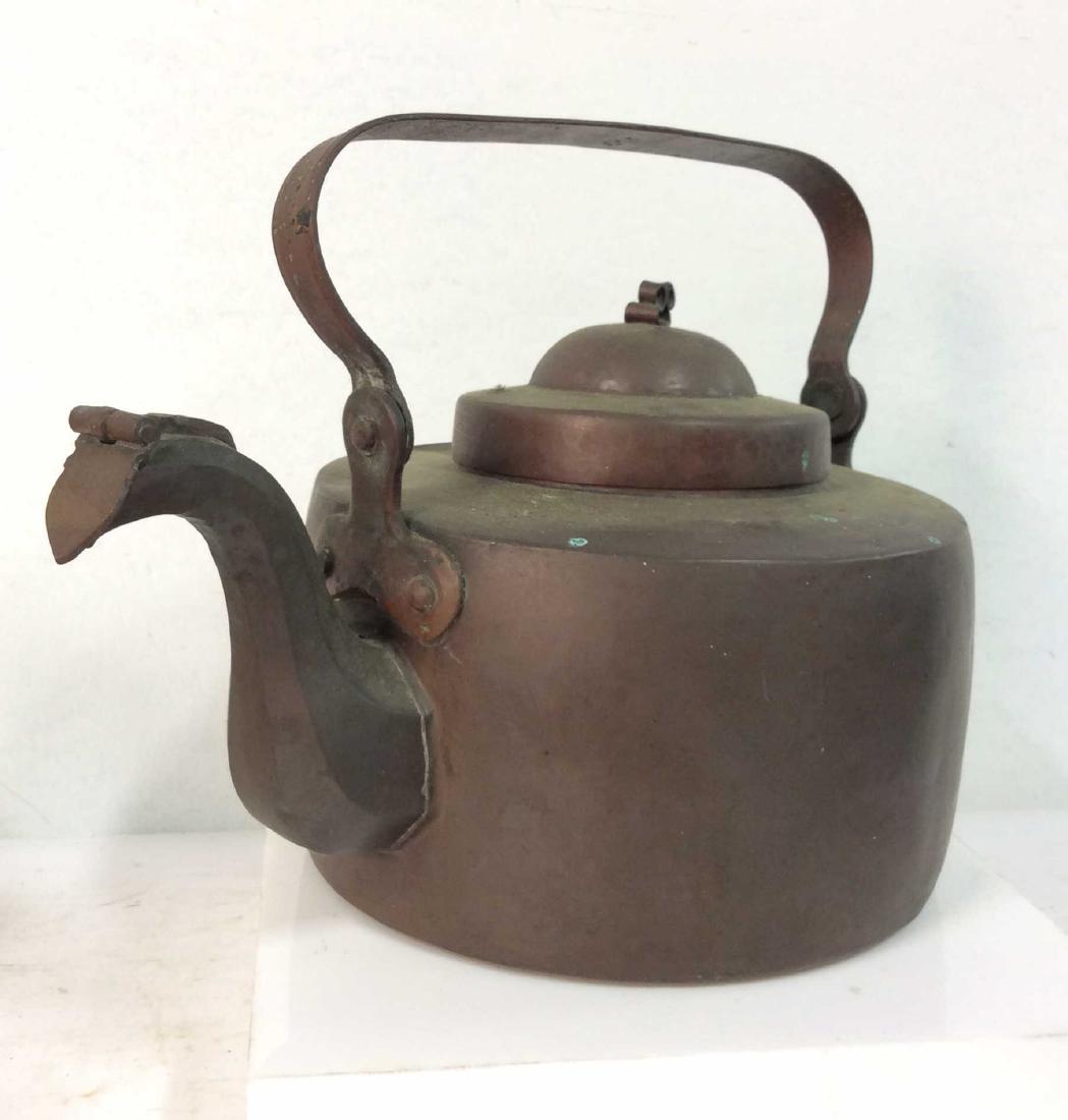 Vintage Bronze Toned Metal Tea Kettle (1 of 7)