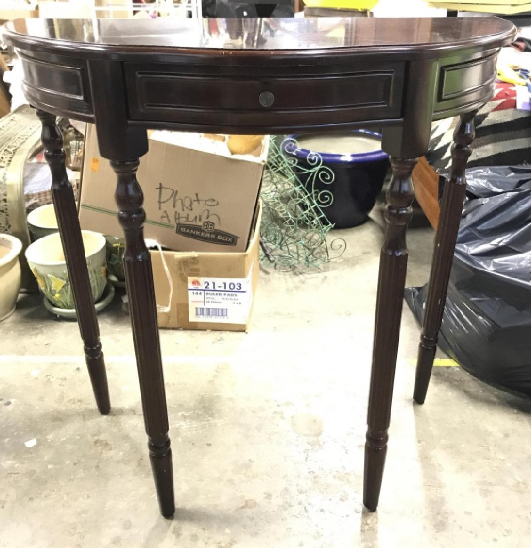 Brown Toned Carved Wooden Console Table (1 of 6)