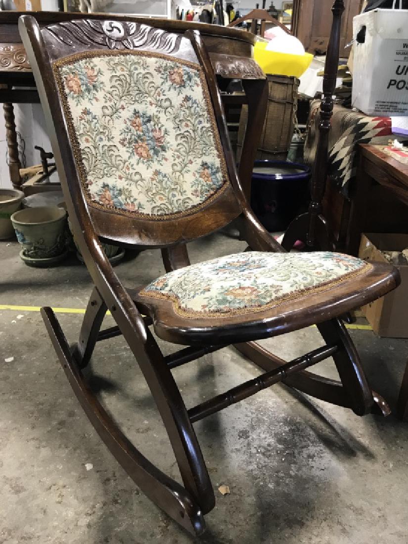 Carved Wooden Victorian Style Folding Chair (1 of 8)