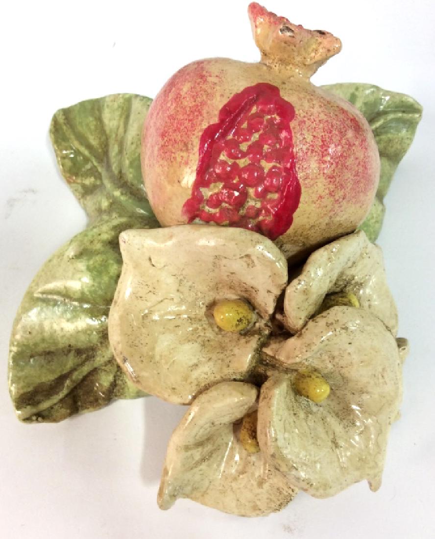 Vintage Ceramic Porcelain Sculpted Fruit Plaque (1 of 5)