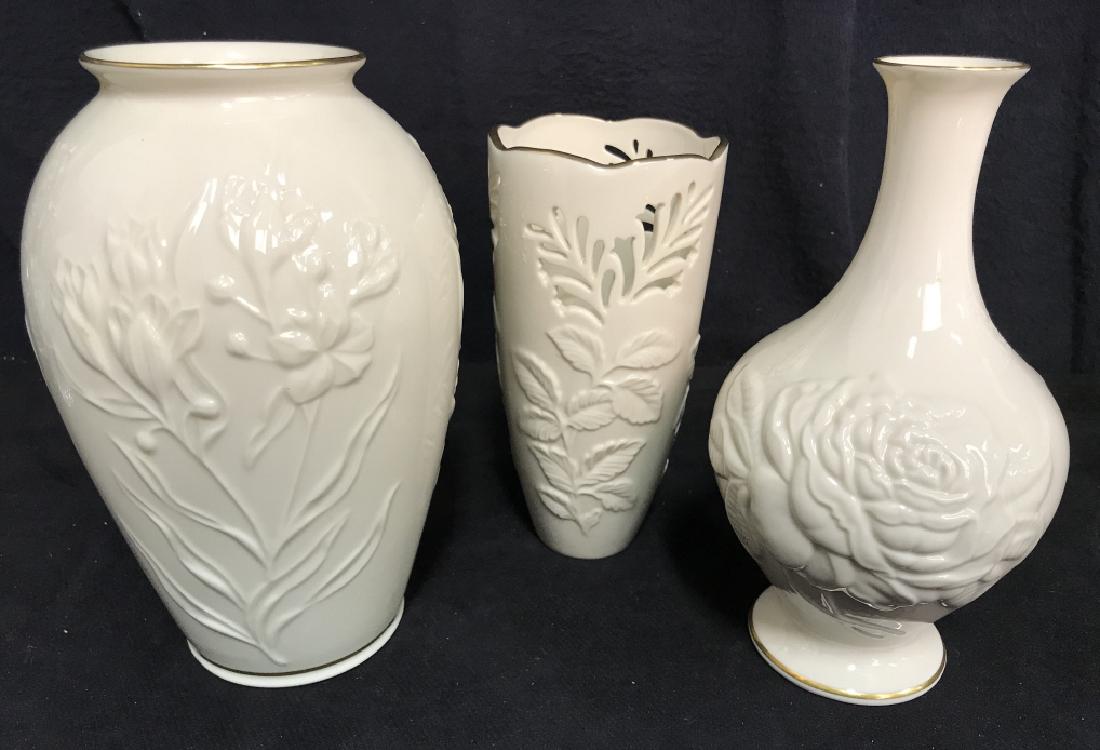Lot 3 LENOX Floral Detailed Vases (1 of 8)