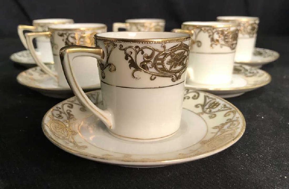 Lot 12 HANDPAINTED NORITAKE Cups & Saucers (1 of 8)