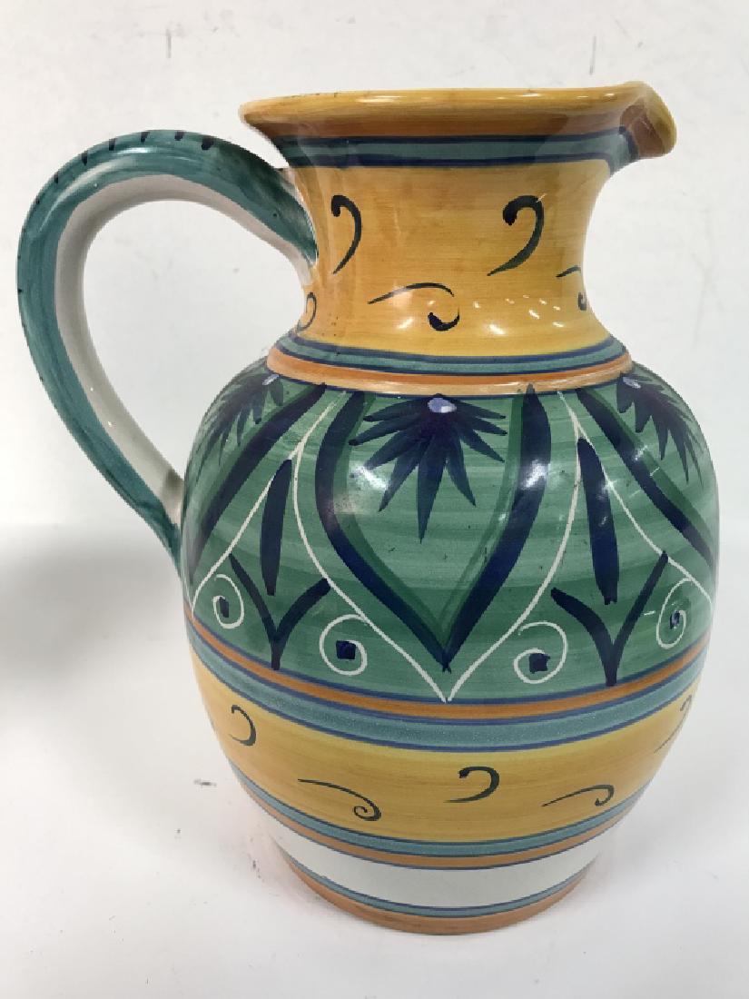 Hand Painted Ceramic Italian Pitcher (1 of 6)