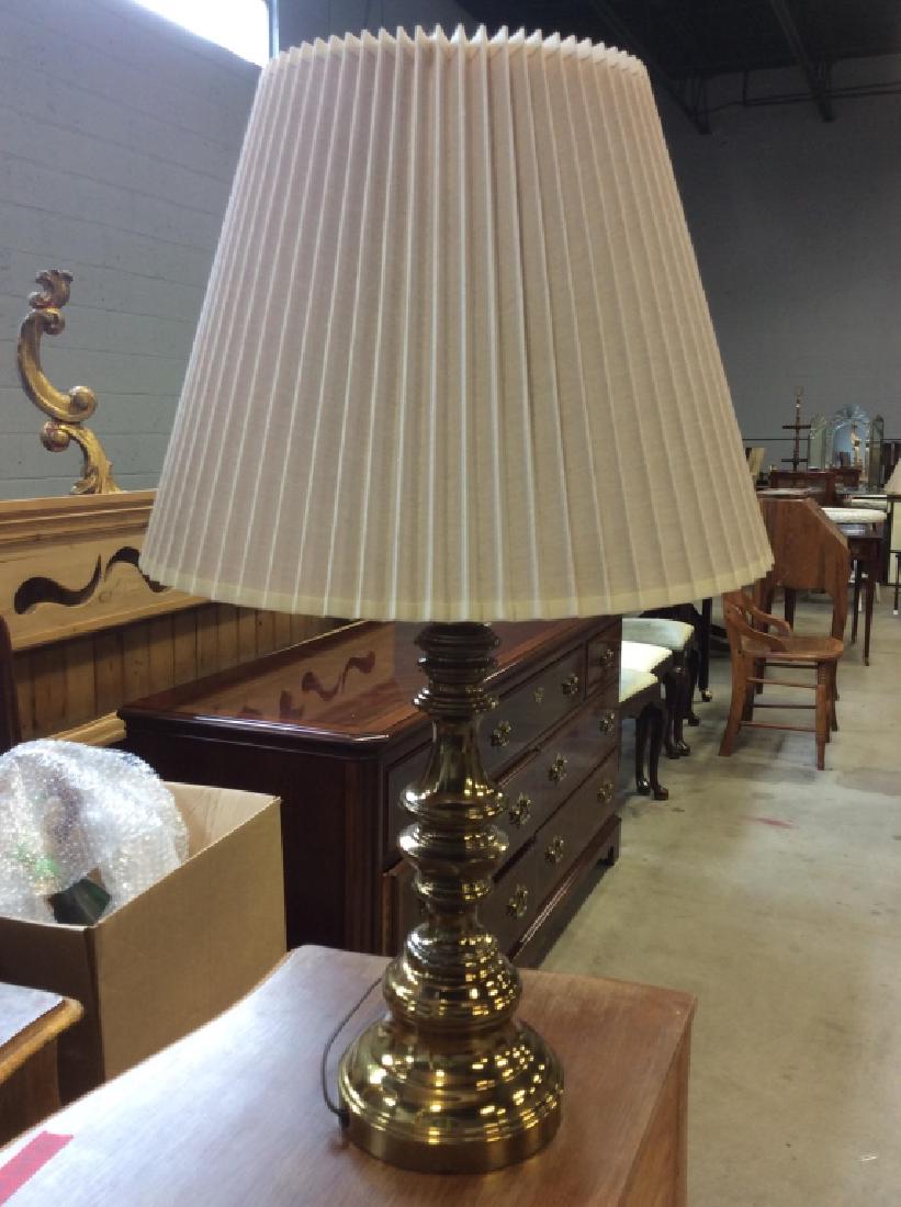 Vintage Poss Brass Metal Gold Toned Table Lamp (1 of 8)