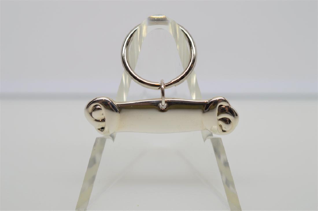Tiffany & Co. Sterling Silver Dog Bone Key Chain: 2" long; 10.4 dwt of .925 silver