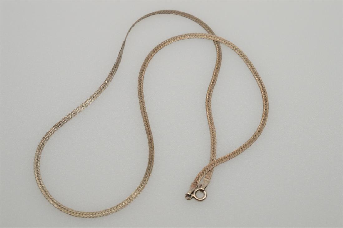 Sterling Silver Herringbone Necklace (1 of 1)