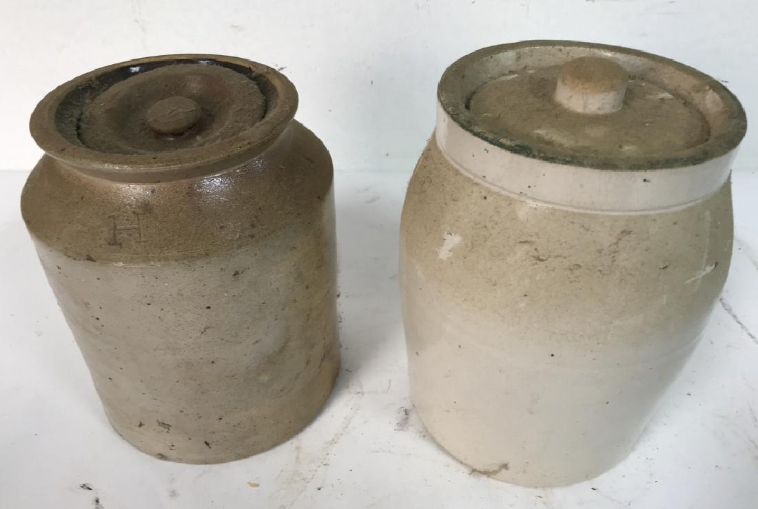 Lot 2 Vintage Salt Glazed Ceramic Jugs (1 of 6)