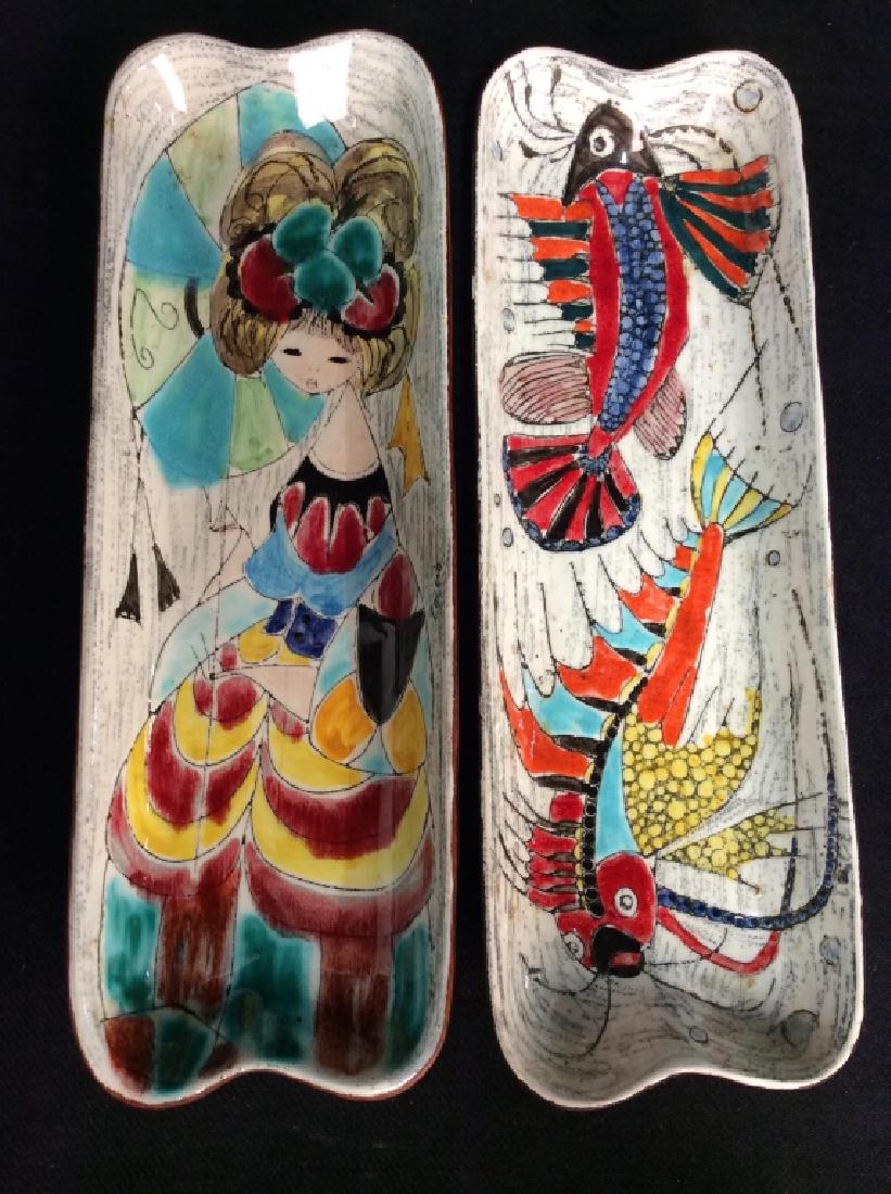Pair Mid Century Italian Ceramics c1950s (1 of 9)